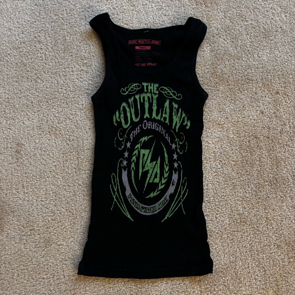 Panic Switch Army Women’s Rib Tank